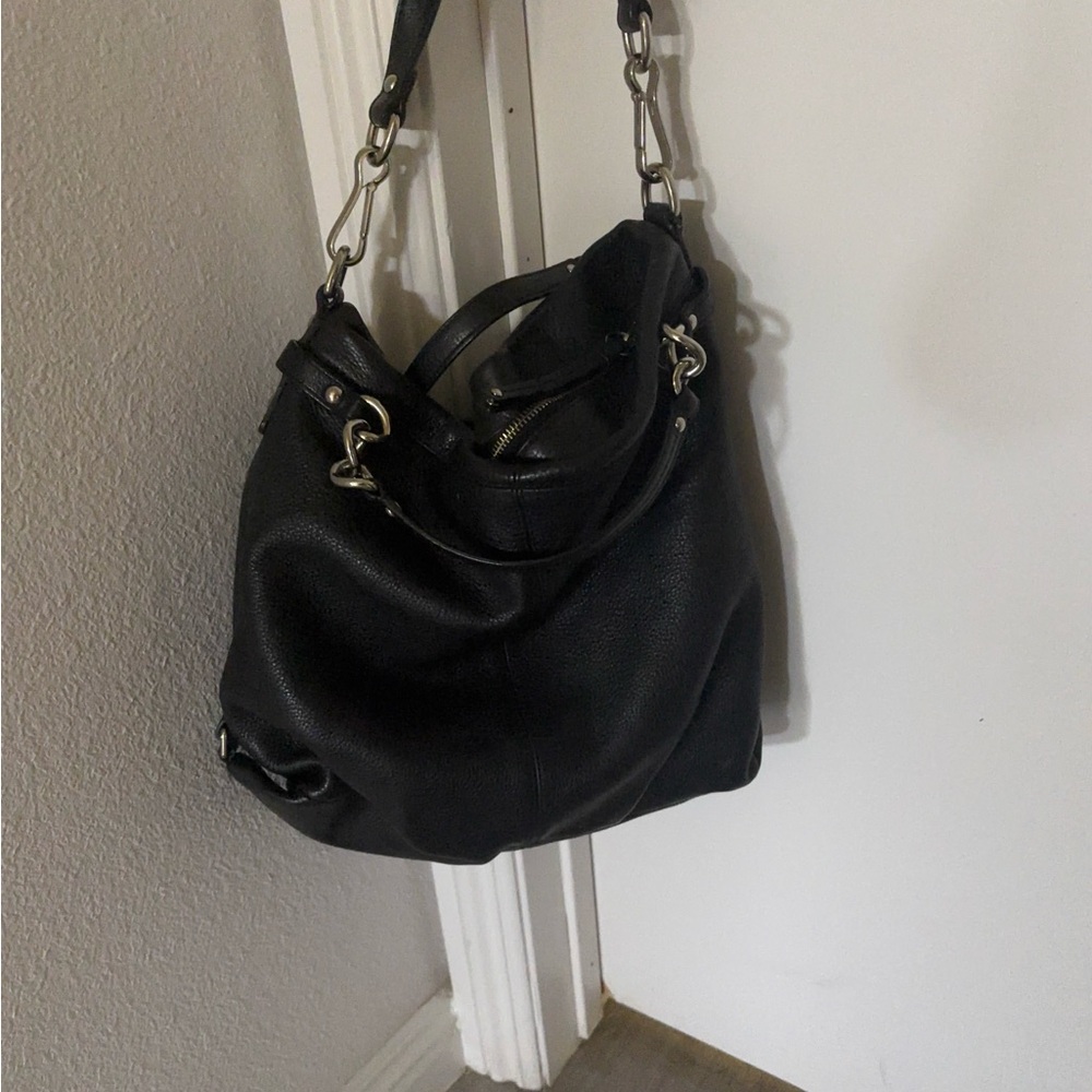 Coach  Black Leather Tote Bag